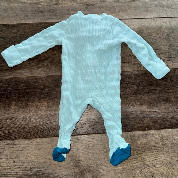 Teal Baby Blue Chunky Newborn Sleeper Unisex - Picture 4 of 8